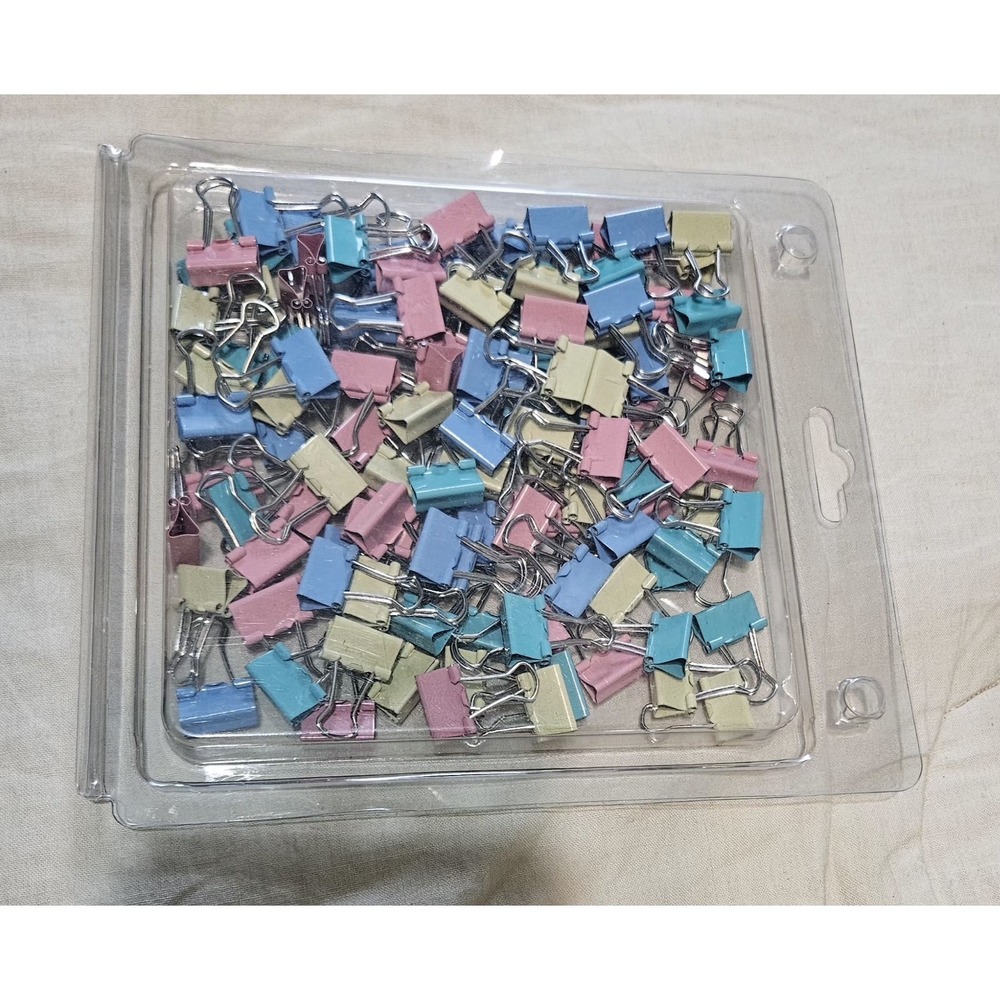 🩷🩵2 Pack 120 PCs Each Mini Binder Clips, Small Paper Clips🩷❤️